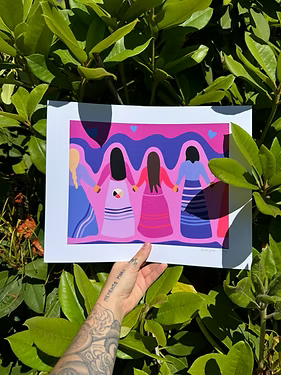 Bada Jean Blueberry Ribbon Skirt Print