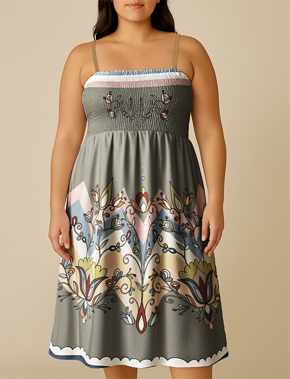 Thunder Mesa Petals Earthy Smock Top Dress