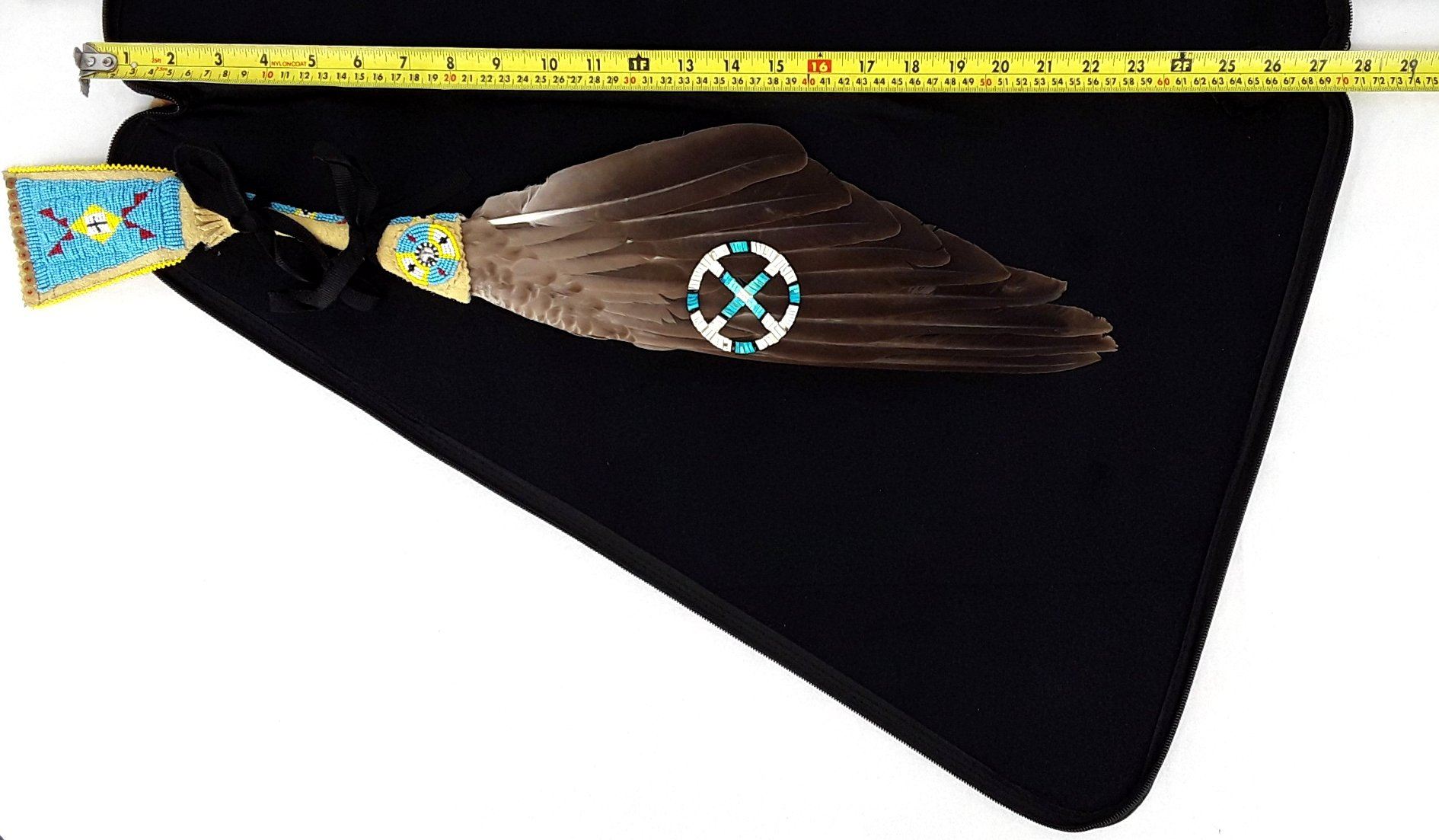 27 Inch Fan Case - Geometric Floral Spring Black