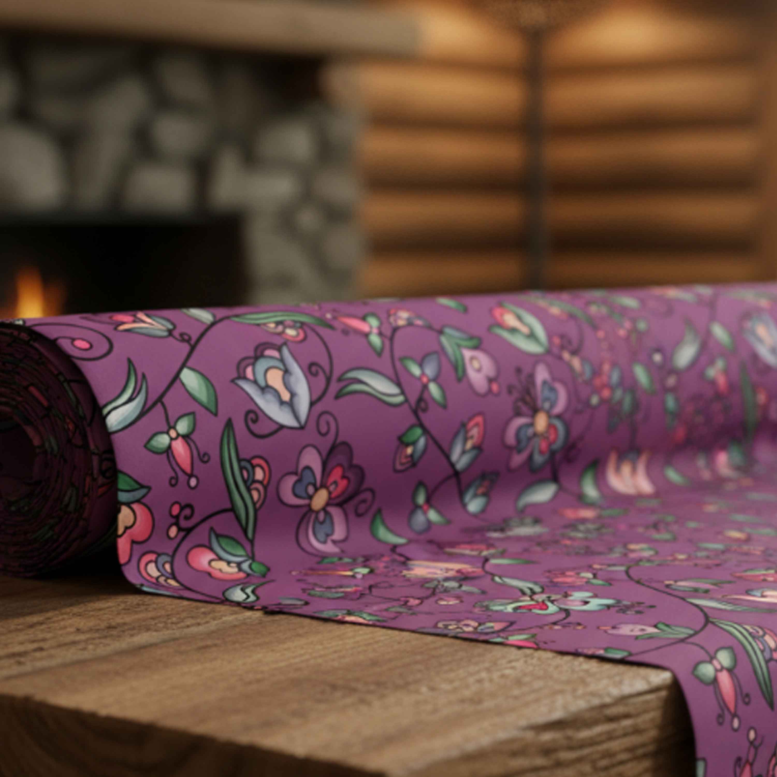 Amber Evening Garland Purple Cotton Poplin