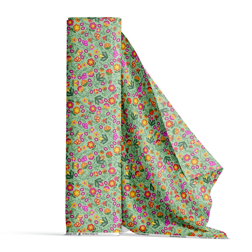 Boreal Bounty Green Cotton Poplin