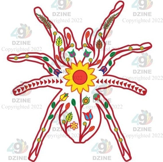 Floral Spider UV Sticker