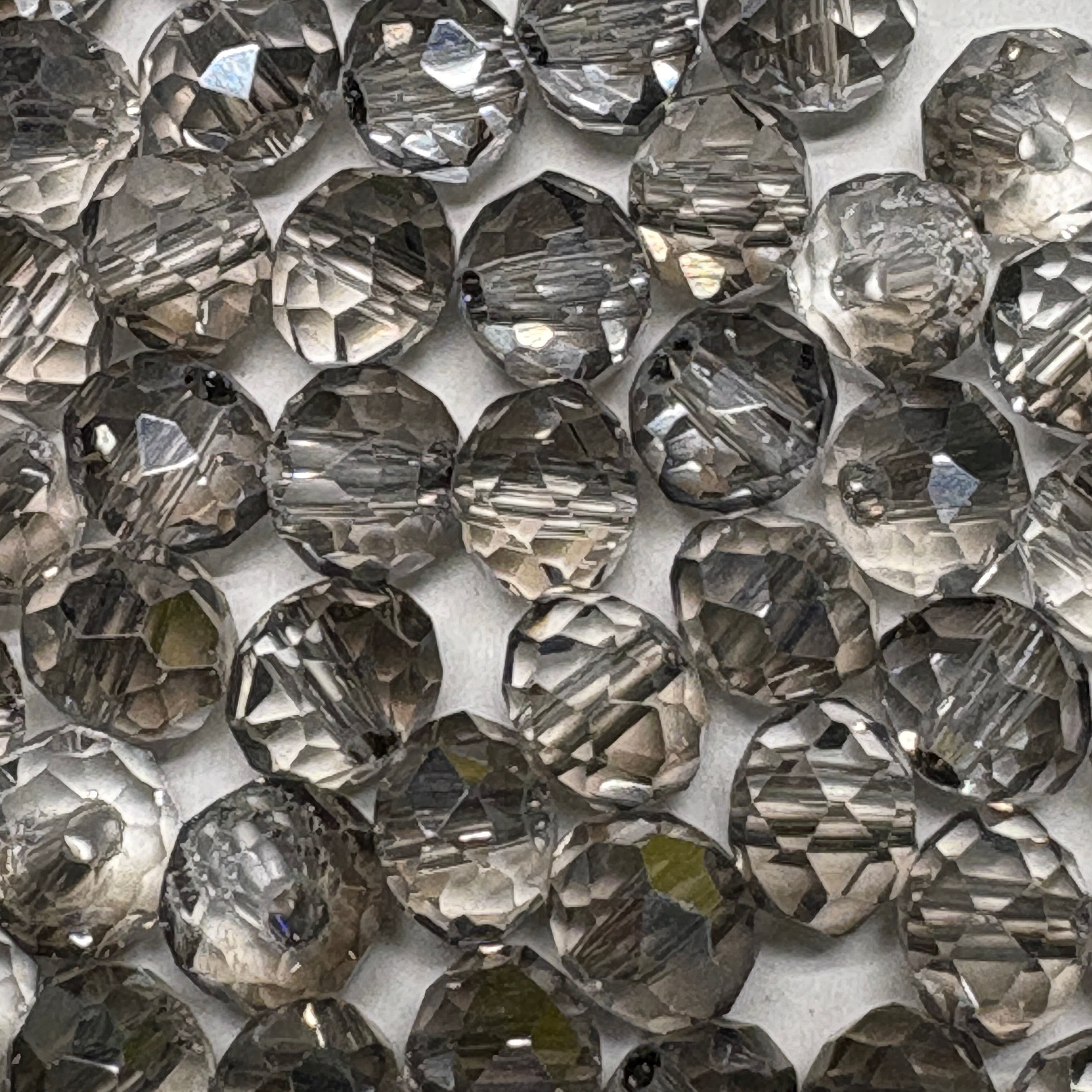 6mm Rondelle Glass Bead - Crystal Fall