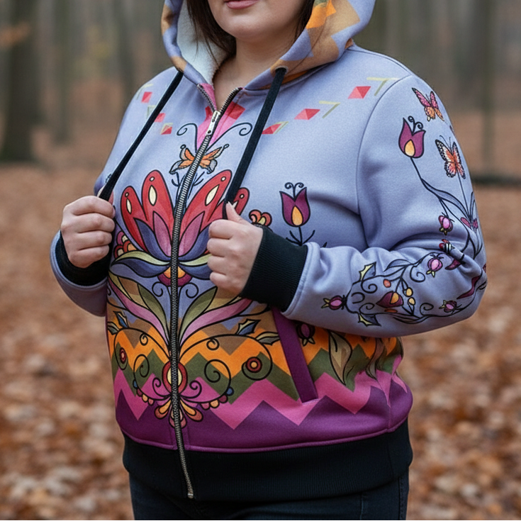 Red Willow Whispers Women's Sherpa Hoodie