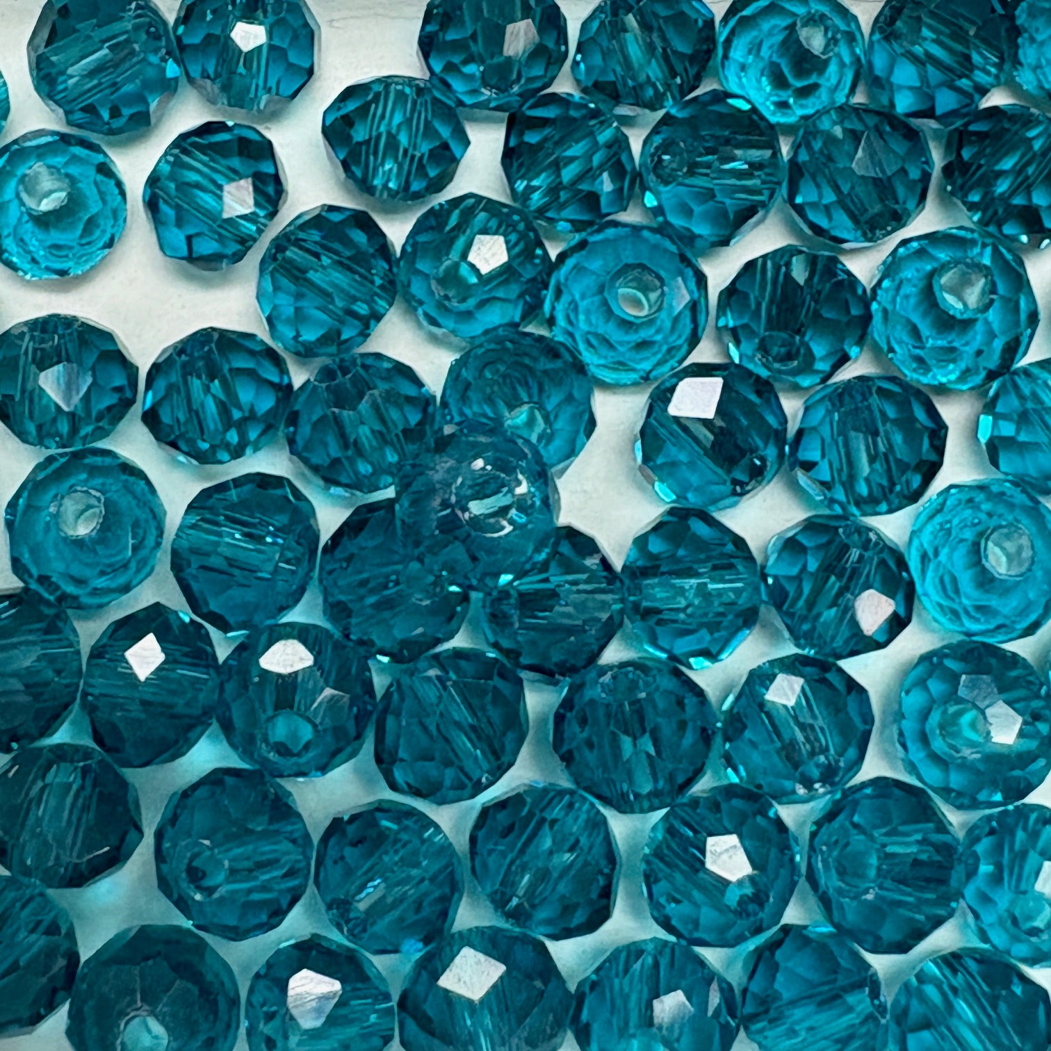 6mm Rondelle Glass Bead - River