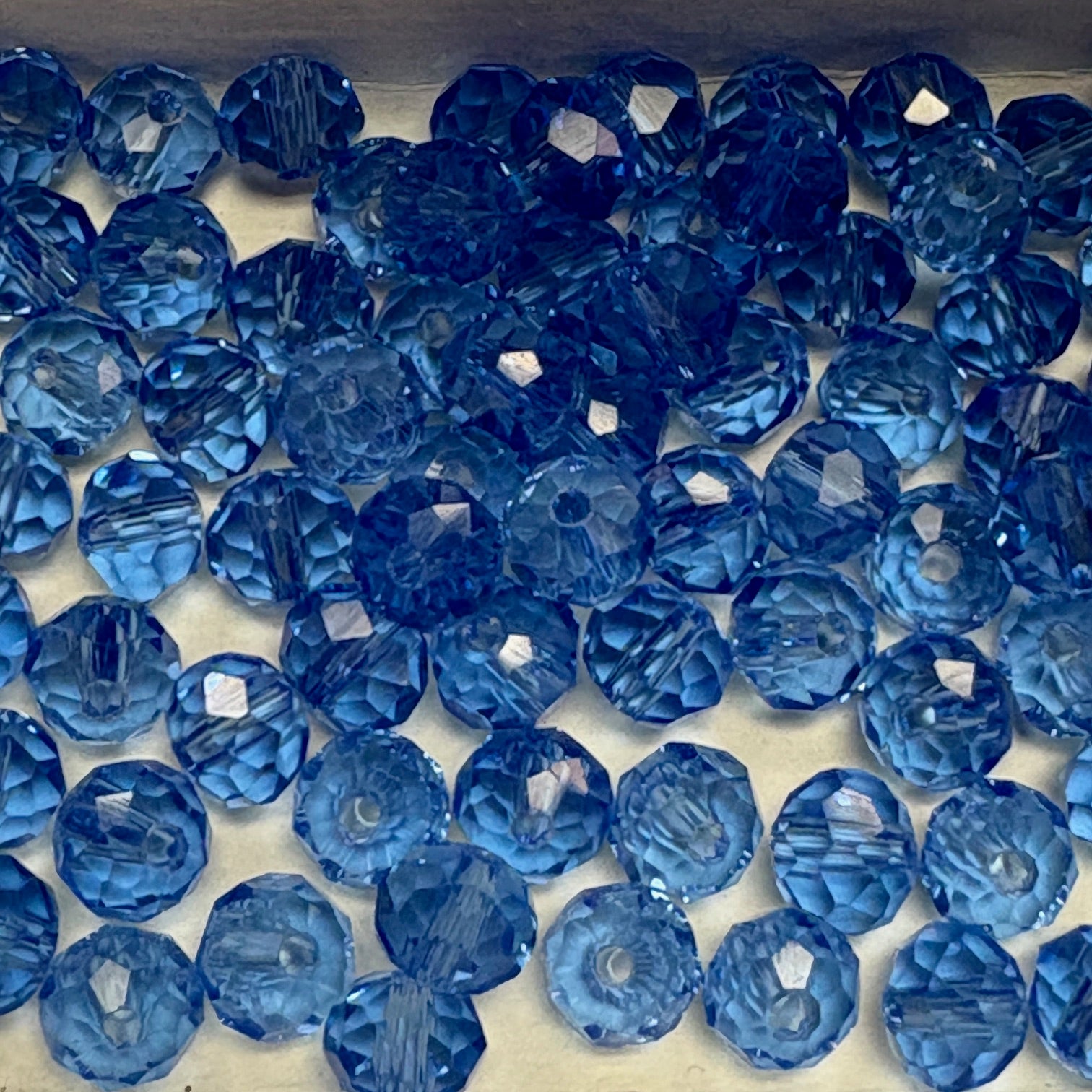 6mm Rondelle Glass Bead - Celeste