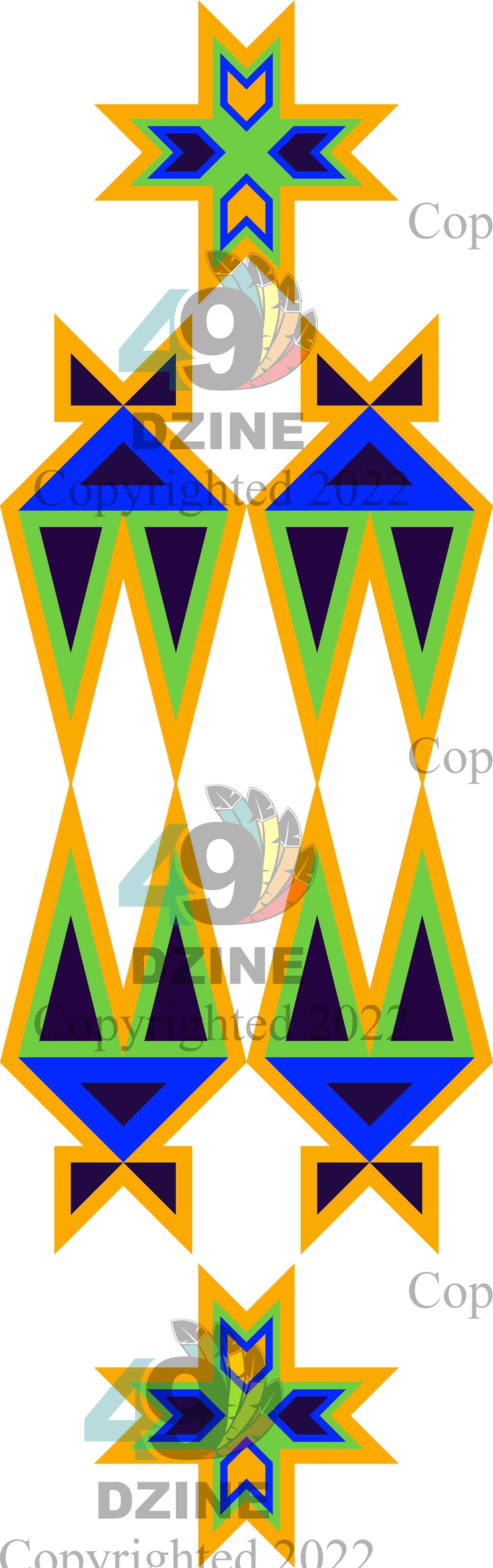 11-inch Geometric Transfer Four Directions Lodges