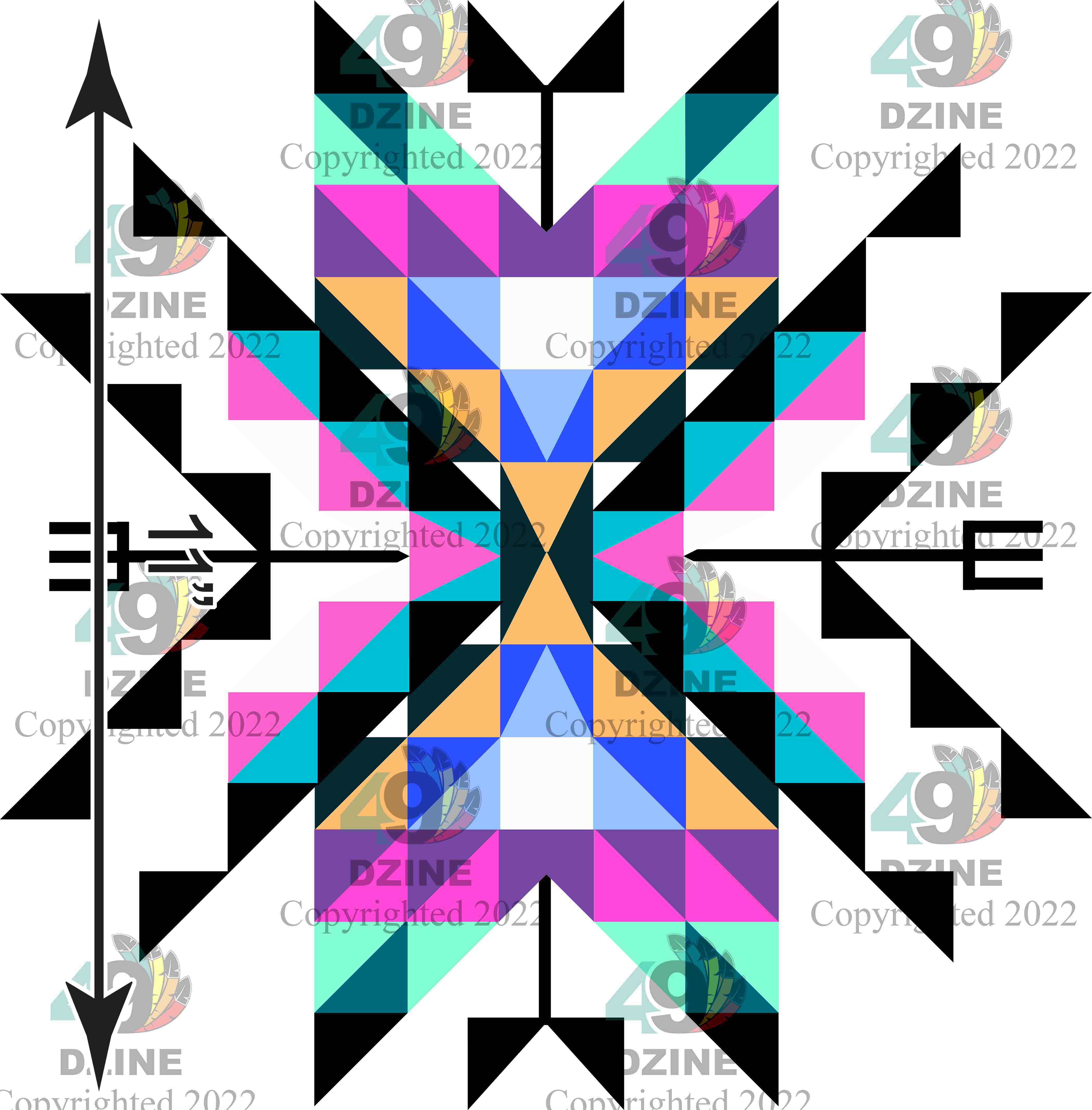 11-inch Geometric Transfer Medicine Lodge