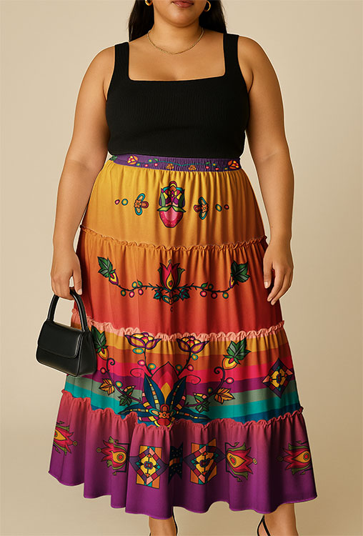 Eternal Blossom Three Tier Skirt