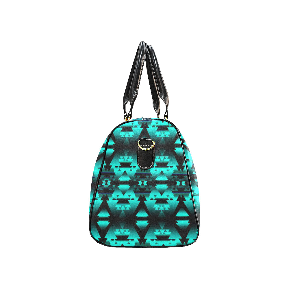 Dark-Teal-Winter-Camp New Waterproof Travel Bag/Large (Model 1639)