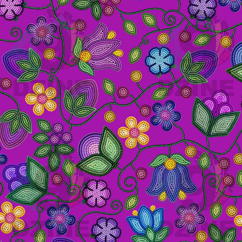 Bloom Uplift Purple Cotton Poplin
