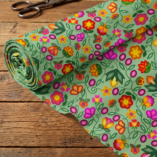 Boreal Bounty Green Cotton Poplin