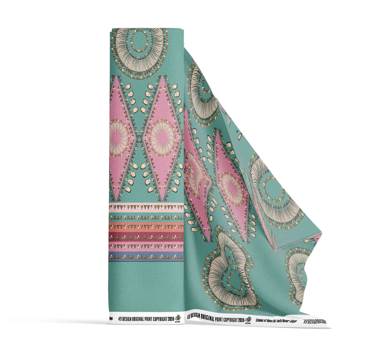 Elk Tooth Honour Sage Cotton Poplin