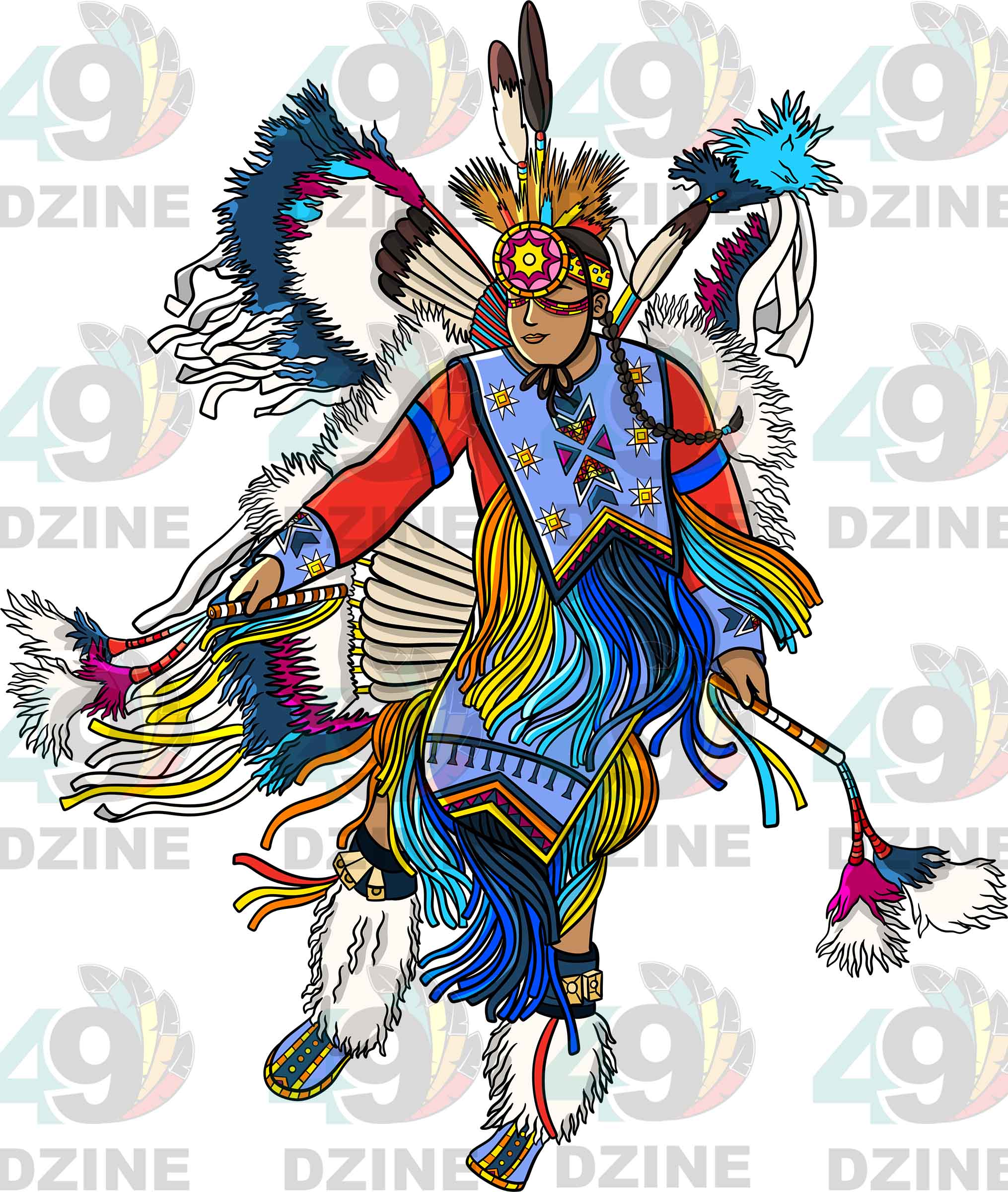 Fancy Dancer Men 1 Transfer (Various Sizes)