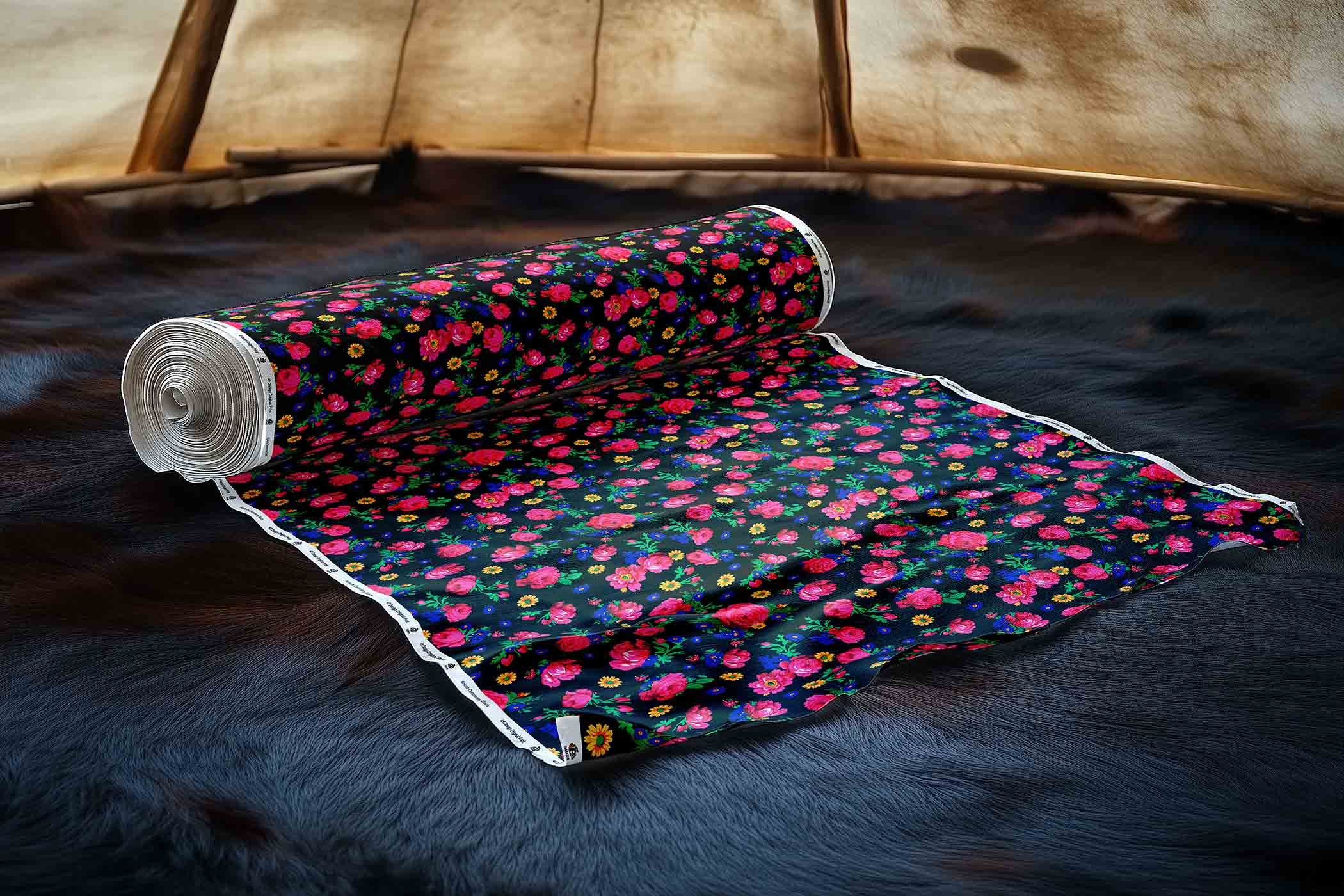 Kokum Ceremony Black Cotton Poplin