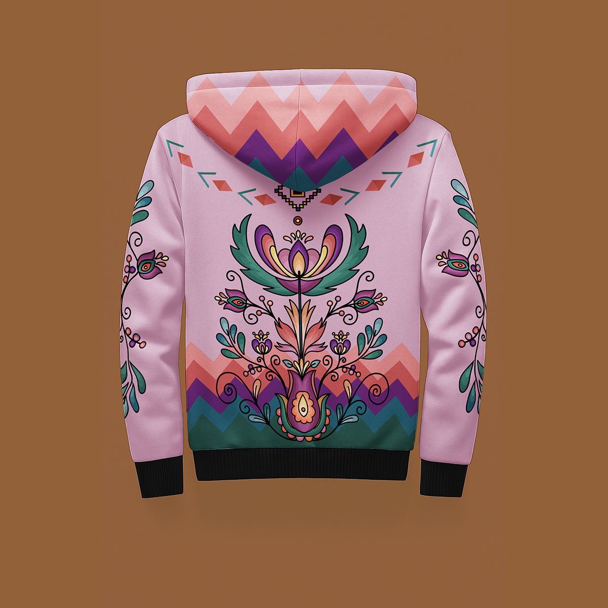 Cedar Wind Bloom Women's Sherpa Hoodie