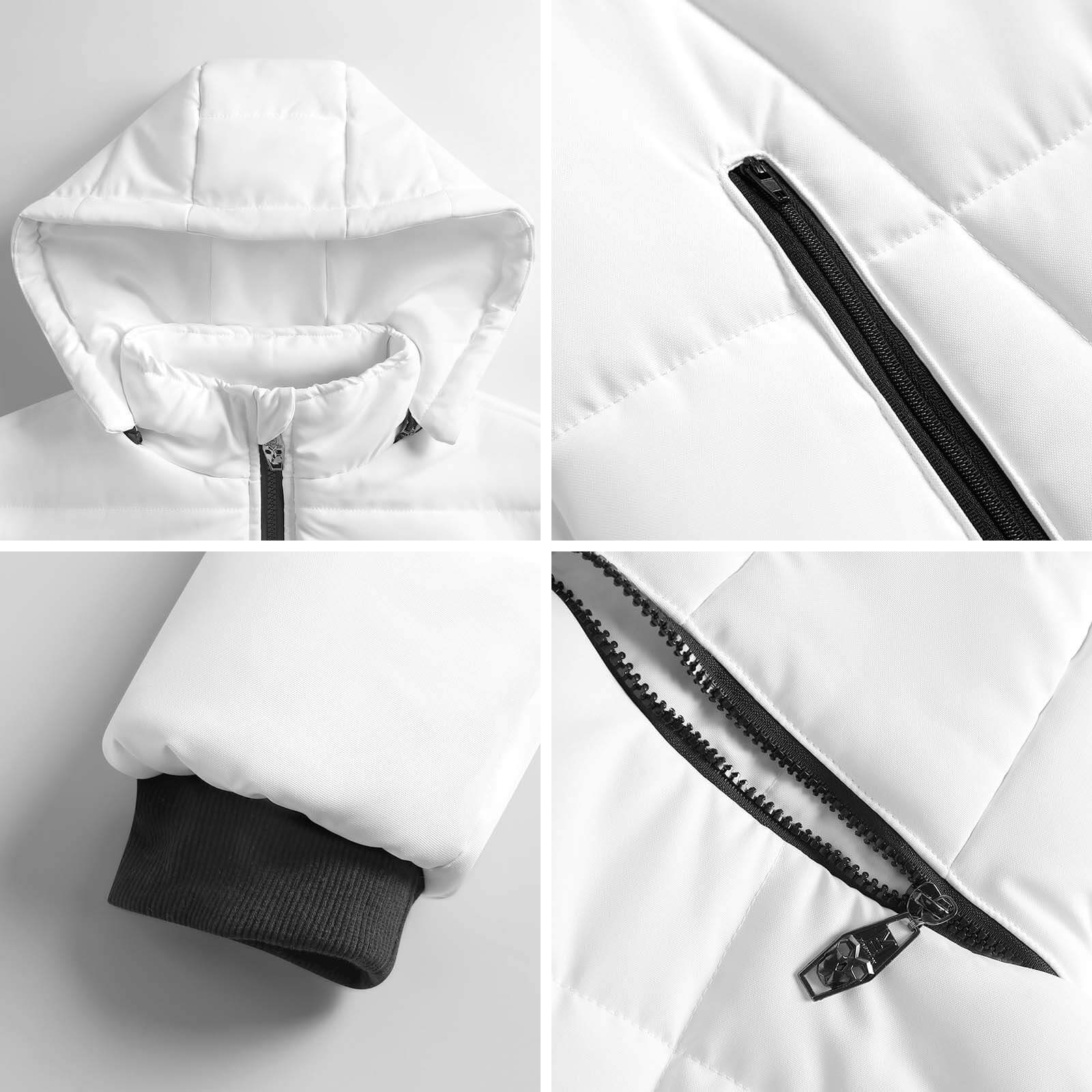 Moonlit Frost Women's Hooded Puffer Coat
