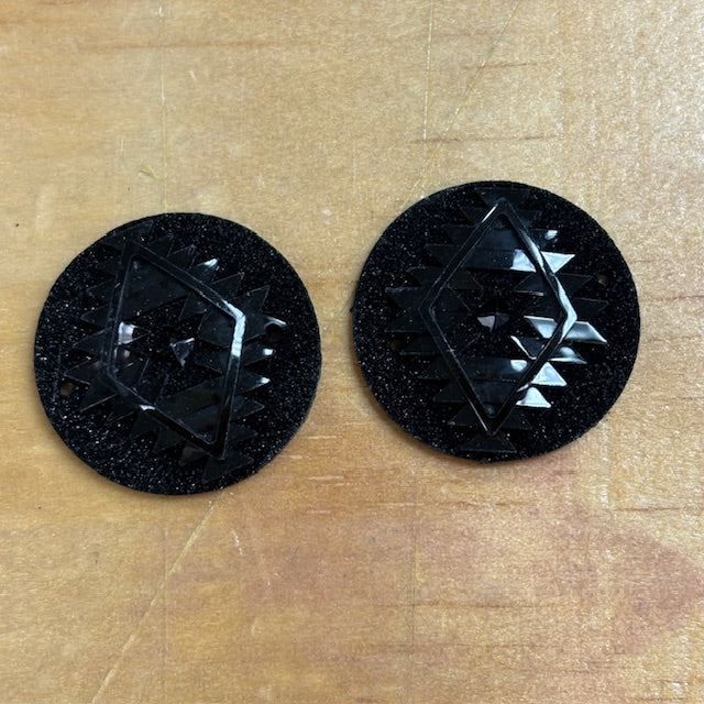 Geometric Circle Cabochons Set of 2