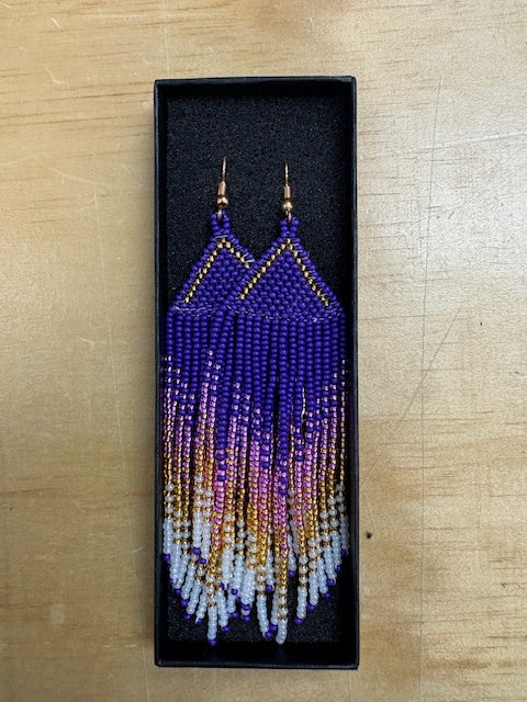 Danielle Redgun Beaded Dangling Earrings
