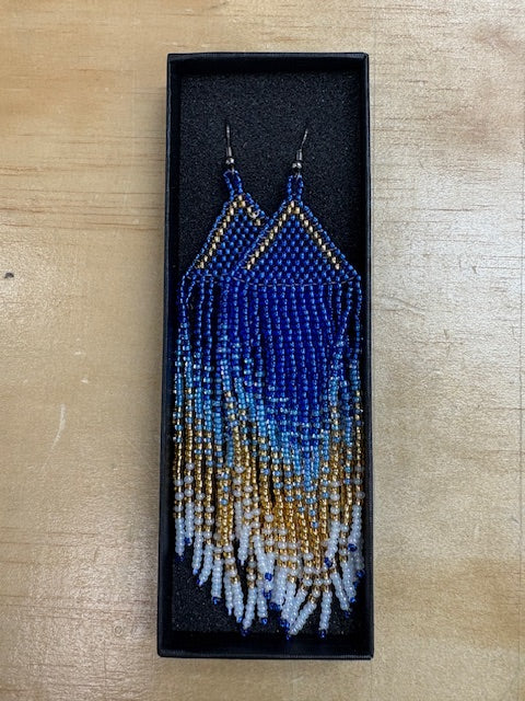 Danielle Redgun Beaded Dangling Earrings