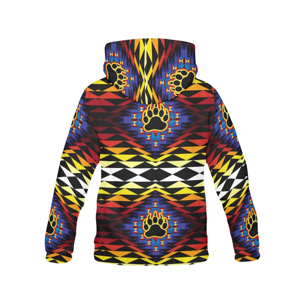 Sunset Bearpaw Blanket Hoodie For Women