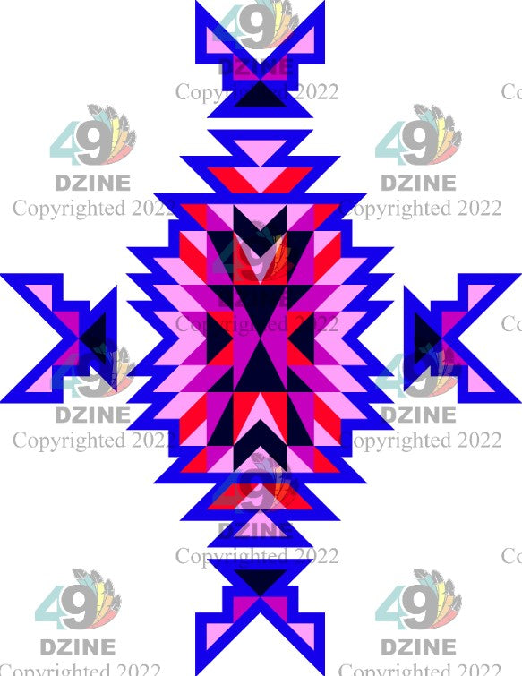6-inch Geometric Transfer Geo Directions Tipis