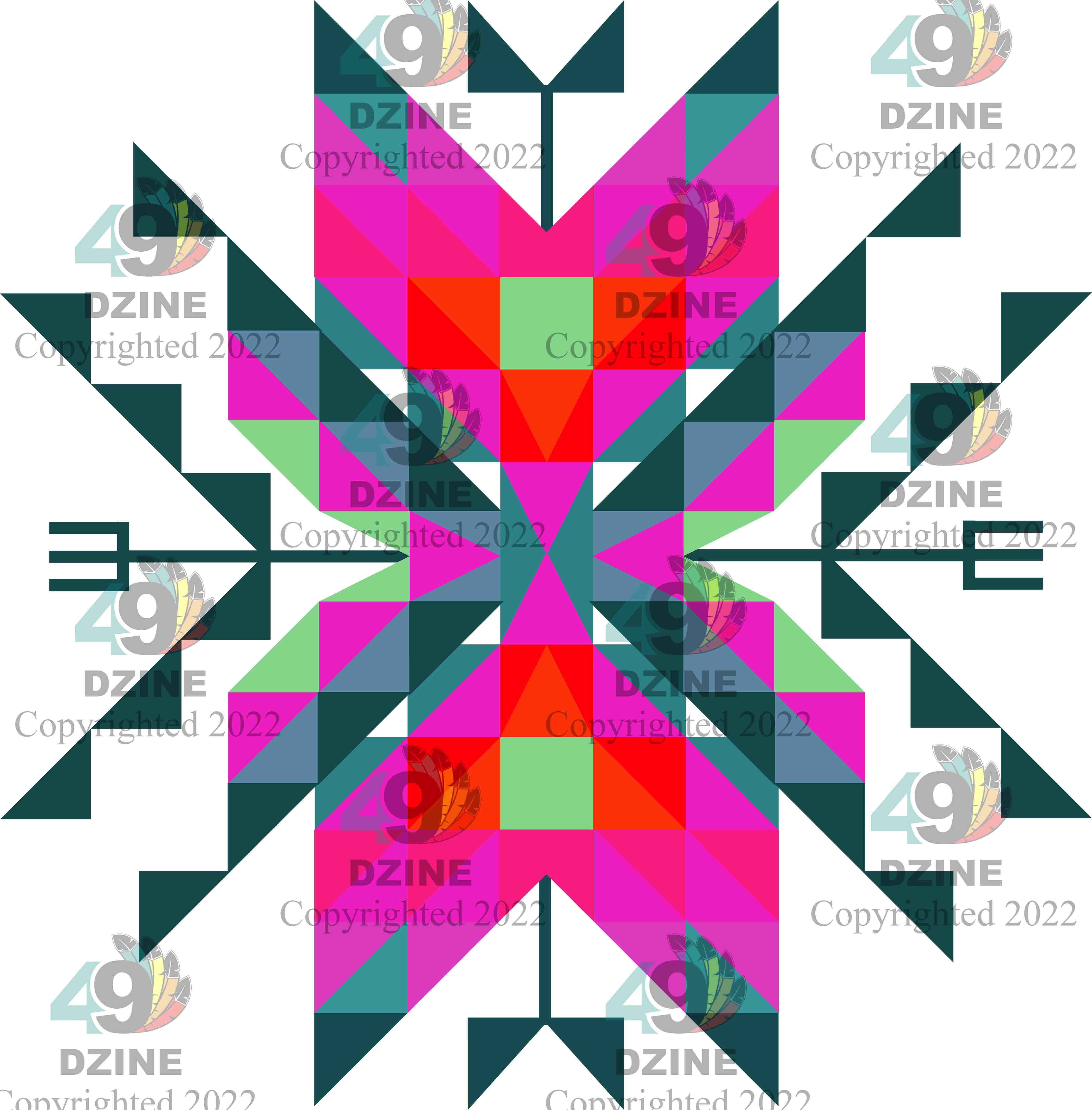 11-inch Geometric Transfer Medicine Lodge